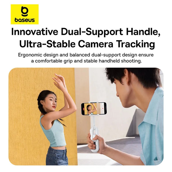 Baseus Phone Selfie Stick Magnetic Bluetooth Wireless Gimbal Stabilizer Holder for iPhone 16 Pro Vlog Live Shooting Phone Stand