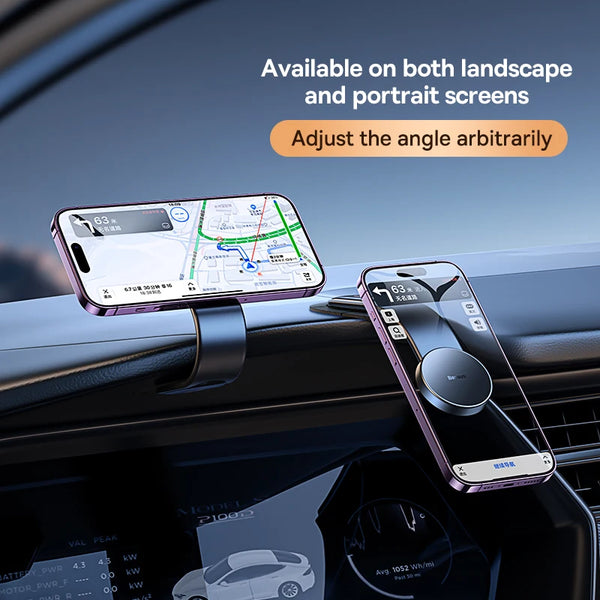 Baseus Magnetic Car Mobile Phone iPhone Holder Easy Paste Mount Stand Phone Holder for iPhone 13 14 15 Dashborad Center Console