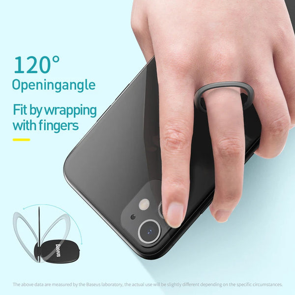 Baseus Mini Finger Ring Phone Holder Portable Metal Ring Stand for iPhone 16 15 14 13 Pro Max Xiaomi Samsung Mobile Phone Holder