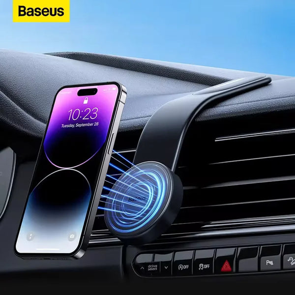 Support de téléphone magnétique pour voiture, support de téléphone pliable, support pour iPhone 12 13 14 Pro Max et Samsung S23